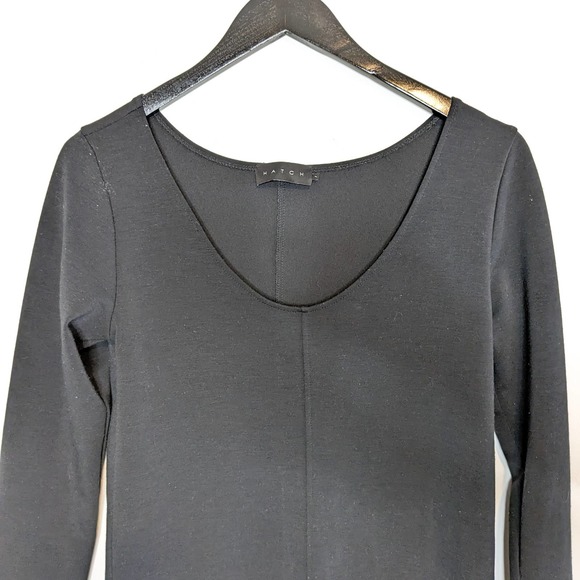 Hatch long sleeve maternity midi dress, black, small - Picture 5 of 8